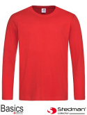 t-shirt męski z długim rękawem SST2500 Stedman czerwony