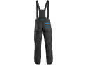 CXS Canis Trenton spodnie robocze zimowe męskie softshell z odpinanymi szelkami czarno-niebieskie