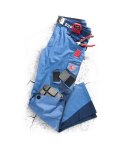 męskie spodnie robocze R8ED+ Ardon H9710 przedłużone niebieskie