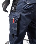 spodnie bhp monterskie H9186 Ardon Vision przedłużone granatowe