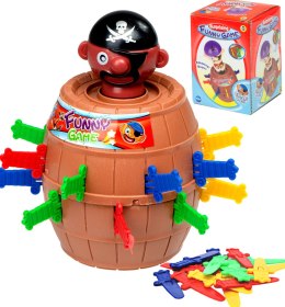 Gra zręcznościowa Szalony Pirat w beczce Ukłuj pirata 9 x 9 x 12,5 cm