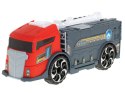 Transporter ciężarówka TIR 2w1 parking laweta straż pożarna + 3 auta czerwona