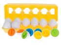 Układanka edukacyjna sorter dopasuj kształty cyferki jajka 12szt