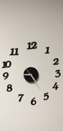 Zegar Ścienny czarny 12 godzin