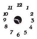 Zegar Ścienny czarny 12 godzin