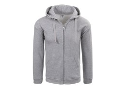 BLUZA Z KAPTUREM ZAPINANA 280G SZARA ROZM. S