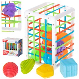 Kostka elastyczna układanka sorter kształtów zabawka wtykana prostokąt