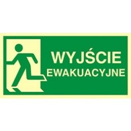 ZNAK EWAKUACYJNY - KIERUNEK DO WYJŚCIA EWAKUACYJNEGO - W LEWO - AC 100 CE PS