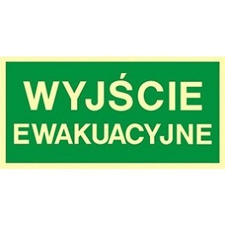 ZNAK EWAKUACYJNY - WYJŚCIE EWAKUACYJNE - AA 001 CE PS