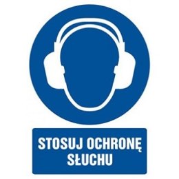 ZNAK BHP - STOSUJ OCHRONĘ SŁUCHU - GL 005 BK PN