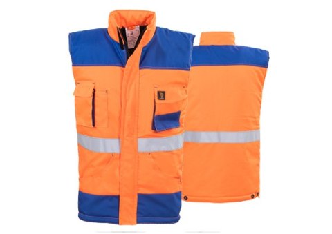 BEZRĘKAWNIK OCIEPLANY PROMAN 260 POMARAŃCZOWY HV ROZM. 46