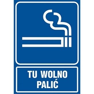 ZNAK - TU WOLNO PALIĆ - RB 025 BK PN