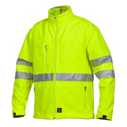 KURTKA ROBOCZA Z PASAMI ODBLASKOWYMI SOFTSHELL PROCERA HV ŻÓŁTA