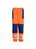 SPODNIE ROBOCZE OSTRZEGAWCZE DO PASA - POMARAŃCZ - ROZM. 50