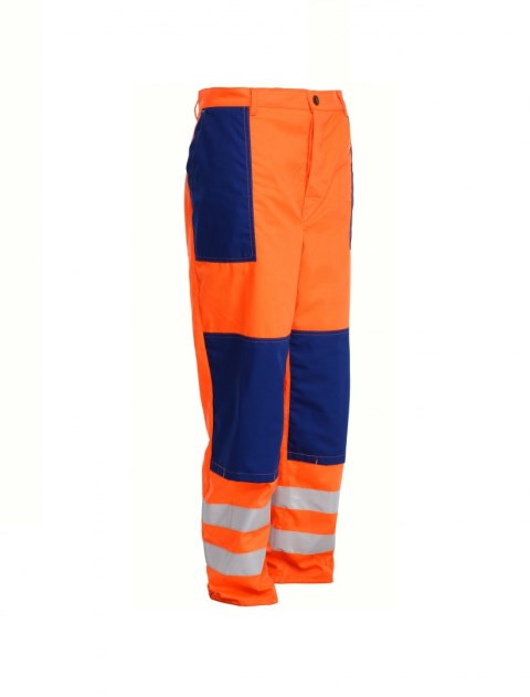 SPODNIE ROBOCZE OSTRZEGAWCZE DO PASA - POMARAŃCZ - ROZM. 50