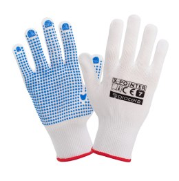 RĘKAWICE OCHRONNE NYLONOWE Z POLIESTROWE X-POINTER ROZM. 8