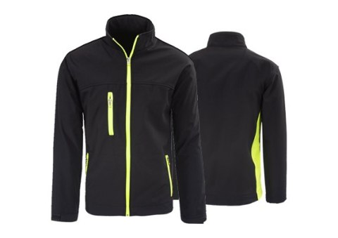 SOFTSHELL KURTKA CZARNO ŻÓŁTA ROZM. XL