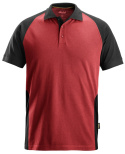 koszulka robocza polo dwukolorowa 2750 Snickers Workwear czerwono-czarna