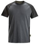 t-shirt roboczy dwukolorowy 2550 Snickers Workwear szaro-czarny