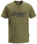t-shirt roboczy logo 2590 Snickers Workwear khaki