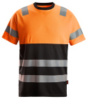 t-shirt roboczy odblaskowy 2535 Snickers Workwear pomarańczowo-czarny