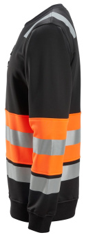 bluza męska ostrzegawcza Snickers Workwear 8031 czarno-pomarańczowa