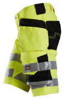 szorty bhp ostrzegawcze z workami kieszeniowymi Stretch 6135 Snickers Workwear żółto-czarne