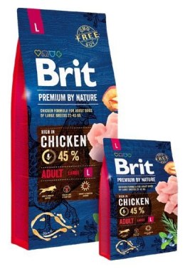 Karma sucha Brit Premium By Nature Adult L Large dla psów dużych ras - opakowanie 15kg
