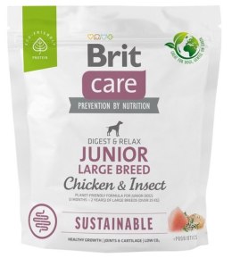 Karma dla młodych psów dużych ras Brit Care Sustainable Junior Large Breed Chicken & Insect 1kg