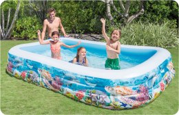 INTEX 58485 basen dmuchany Rybki 305 x 183 x 56 cm - duży rodzinny kolorowy basen dla dzieci w rybki - sklep online