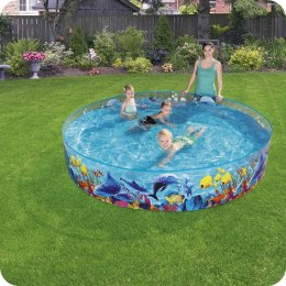 Bestway 55031 basen ogrodowy dla dzieci 244 x 46 cm - tani dziecięcy basen rozporowy w rybki - sklep online