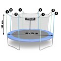 Siatka wewnętrzna do trampoliny 374cm 12FT 8sł Neo-Sport