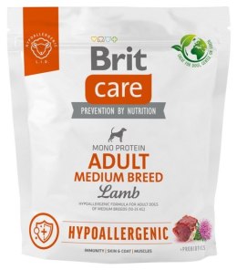 Karma sucha dla dorosłych psów średnich ras Brit Care Hypoallergenic Adult Medium Lamb 1kg