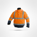 kurtka robocza ocieplana odblaskowa Drogowiec Winter Sara Workwear pomarańczowo-granatowa