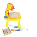 Projektor rzutnik stolik stół do rysowania żyrafa żółty