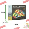 Klocki magnetyczne dla małych dzieci świecące 52 elementy