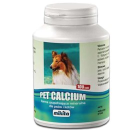 Mikita Pet Calcium - preparat witaminowy z magnezem i wit. C 100 tab. dla psów i kotów