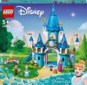 Klocki LEGO Disney Zamek Kopciuszka i księcia z bajki 43206 dla pięciolatków