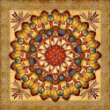 Mandala Diamentowa Mozaika 7D Koło Czerwono-Żółte 1006559