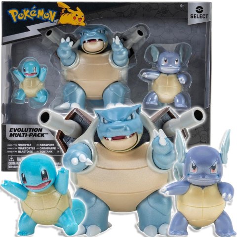 Pokemon Select Figurka Kolekcjonerska Squirtle Wartortle i Blastoise 2773