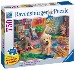 Ravensburger Puzzle 2D dla seniorów: Słodcy artyści 750 elementów 16801