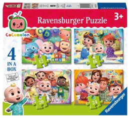Ravensburger Puzzle dla dzieci 2D 4in1: Cocomelon 12/16/20/24 elementy 3113