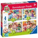 Ravensburger Puzzle dla dzieci 2D 4in1: Cocomelon 12/16/20/24 elementy 3113