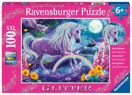 Ravensburger Puzzle dla dzieci 2D: Brokatowy jednorożec 100 elementów 12980