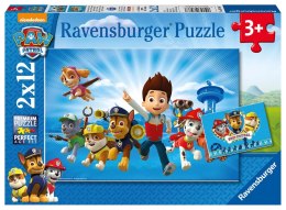 Ravensburger Puzzle dla dzieci 2D: Drużyna Psi Patrol 2x12 elementów 7586