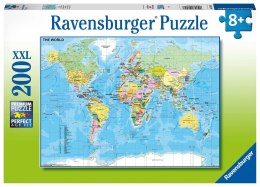 Ravensburger Puzzle dla dzieci 2D: Mapa świata 200 elementów 12890