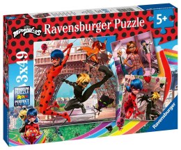 Ravensburger Puzzle dla dzieci 2D: Miraculum: Biedronka i Czarny Kot 3x49 elementów 5189