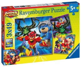 Ravensburger Puzzle dla dzieci 2D: Power Players 3x49 elementów 5191