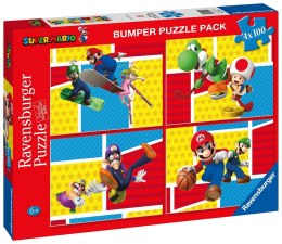 Ravensburger Puzzle dla dzieci 2D:Super Mario zestaw 4x100 elementów 5195