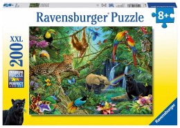 Ravensburger Puzzle dla dzieci 2D: Zwierzęta w dżungli 200 elementów 12660